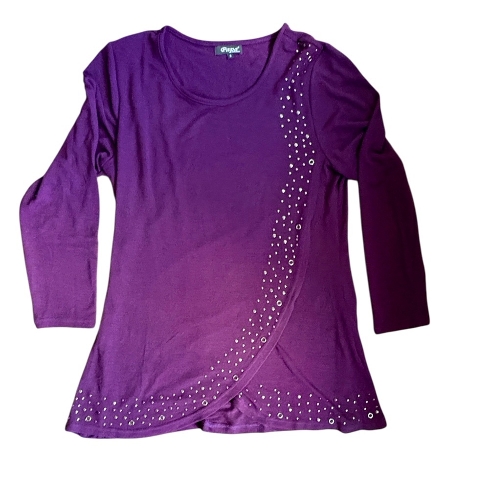 Purple Top Women's Embellished Size Small